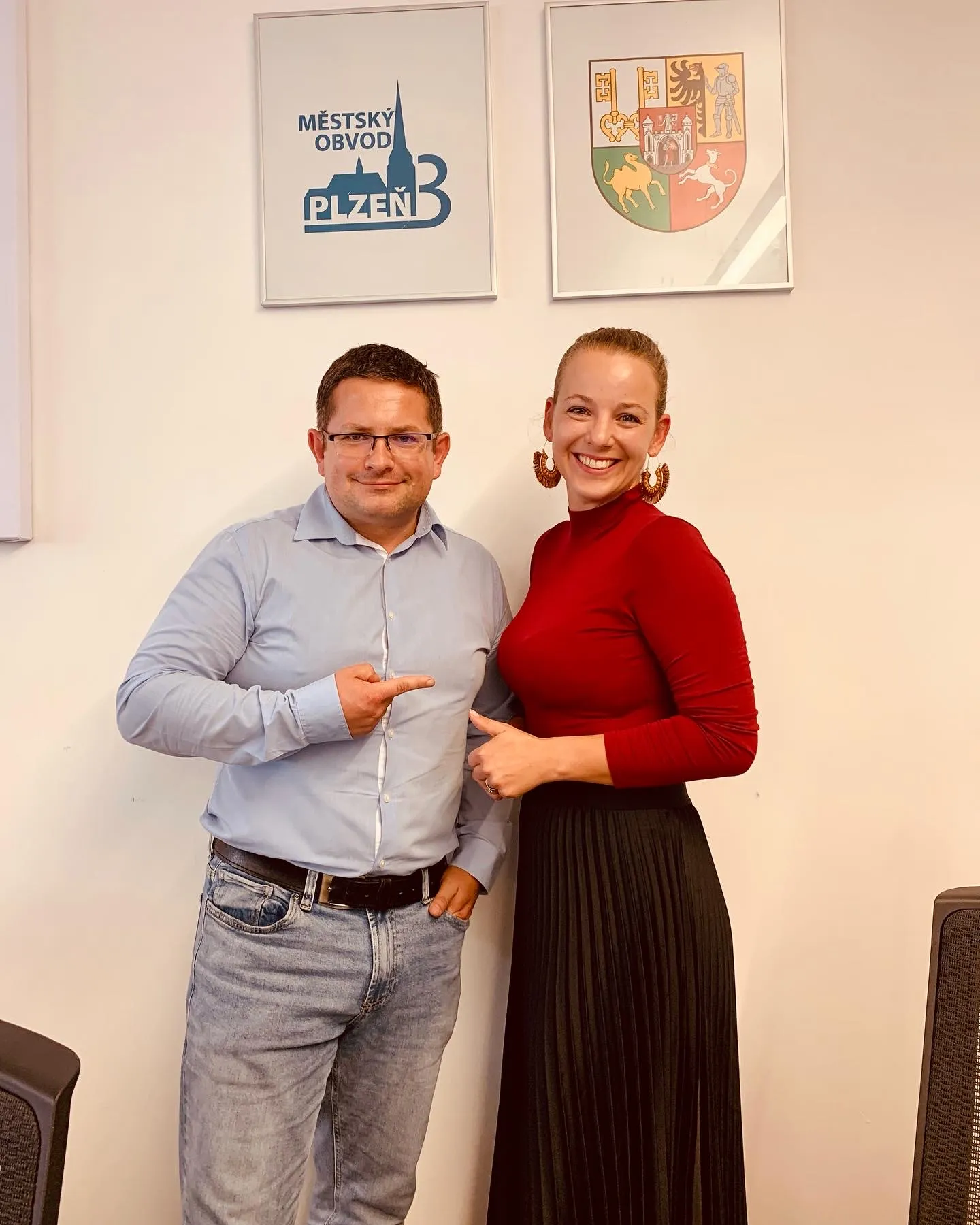 Libuše Hubáčková - s místostarostou Standou Šecem, který mě přivedl do politiky